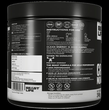 BeastLife Creatine Monohydrate Powder Unflavored