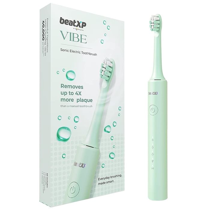 beatXP Vibe Sonic Electric Toothbrush Green - Classic Derma