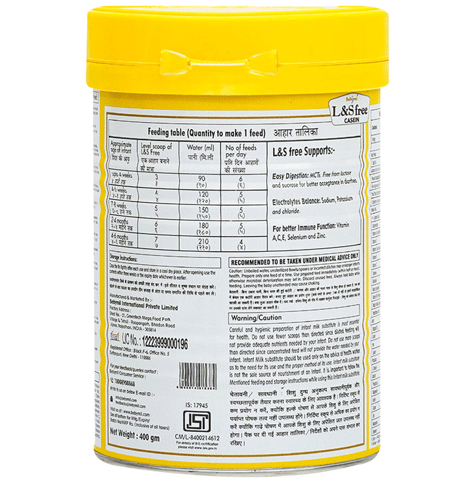 Bebymil L&S Free Infant Milk Subsitute - Classic Derma