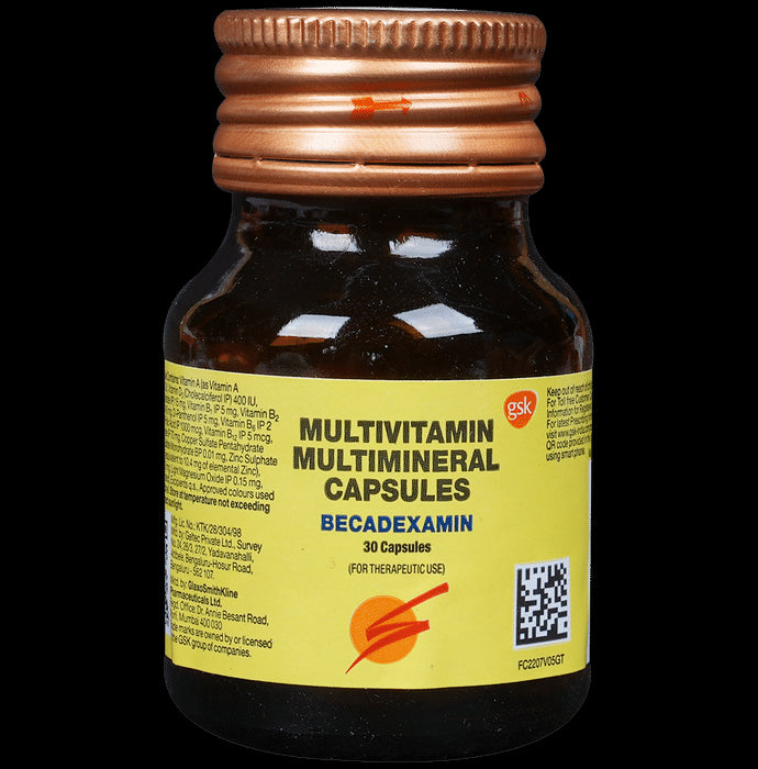 Becadexamin Multivitamin & Multimineral Capsule Soft Gelatin Capsule - Classic Derma