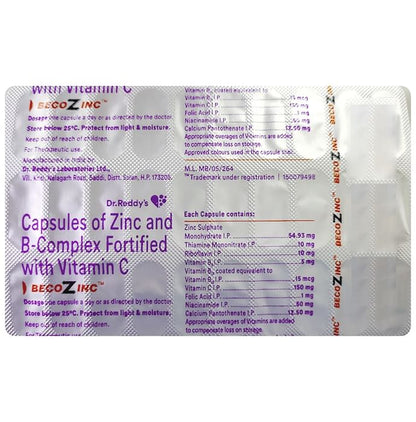 Becozinc Capsule Helps Overcome Vitamin & Mineral Deficiency, Boosts Immunity