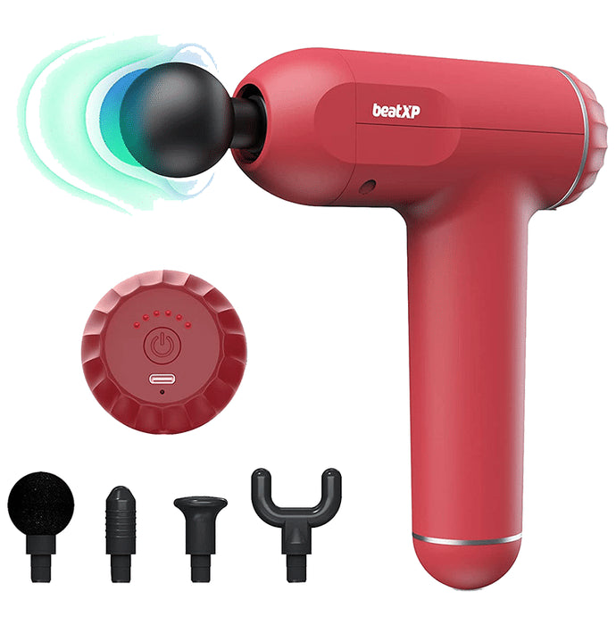 beatXP Bolt Deep Tissue Massage Gun Red - Classic Derma