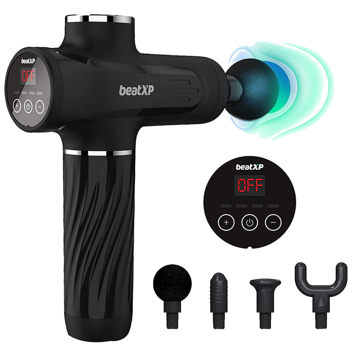 beatXP Bolt Go Deep Tissue Massage Gun Matte Black - Classic Derma