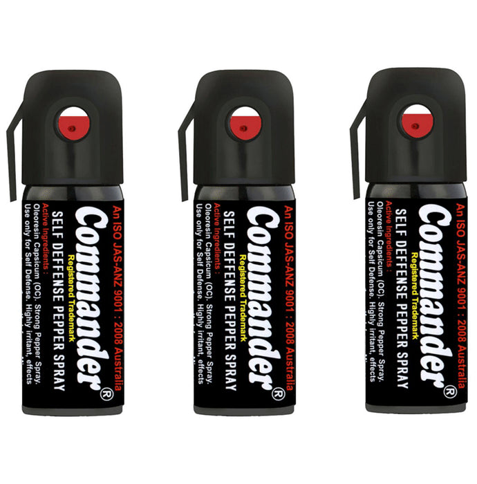 Commander Self Defense Pepper Spray (55ml Each) - Classic Derma