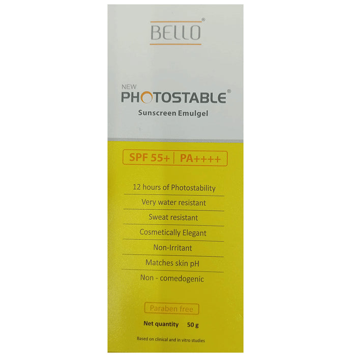 Bello New Photostable Sunscreen Emulgel SPF 55+ PA++++ - Classic Derma