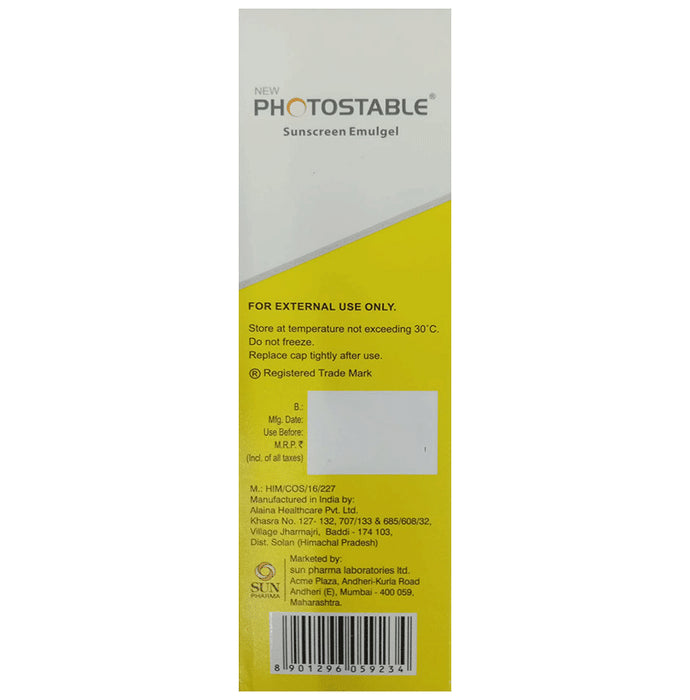 Bello New Photostable Sunscreen Emulgel SPF 55+ PA++++