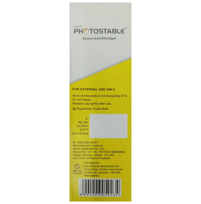 Bello New Photostable Sunscreen Emulgel SPF 55+ PA++++