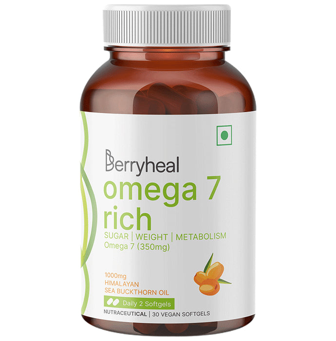 Berryheal Omega 3679 1000mg 30 Vegan Capsules (2) & Omega 7 Rich 1000mg 30 Vegan Softgels (2)