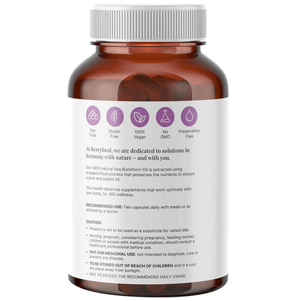 Berryheal Sea Buckthorn Whole Berry Oil Vegan Capsule (30 Each)