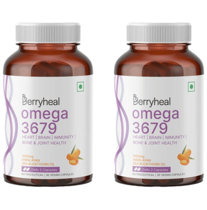 Berryheal Sea Buckthorn Whole Berry Oil Vegan Capsule (30 Each) - Classic Derma