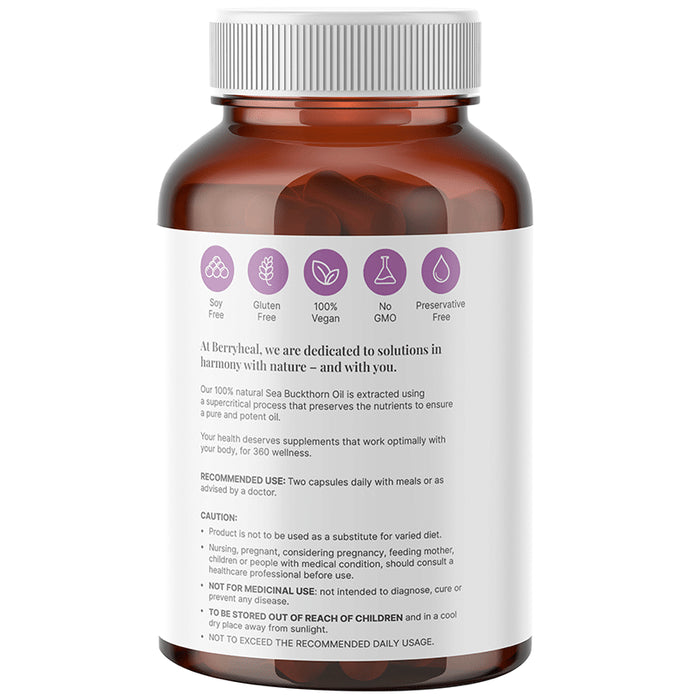 Berryheal Sea Buckthorn Whole Berry Oil Vegan Capsule (30 Each)