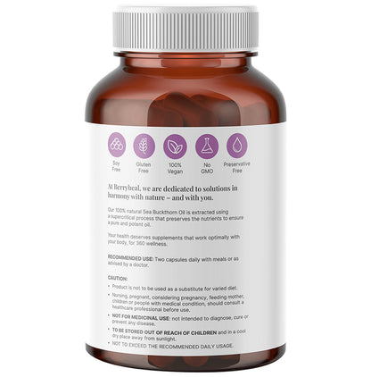 Berryheal Sea Buckthorn Whole Berry Oil Vegan Capsule (30 Each)