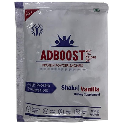 Adboost Protein Powder Sachet (50gm Each) Vanilla - Classic Derma