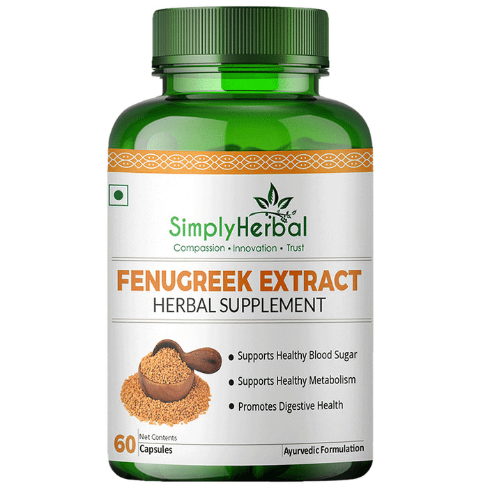 Simply Herbal Fenugreek Extract Vegetarian Capsules - Classic Derma