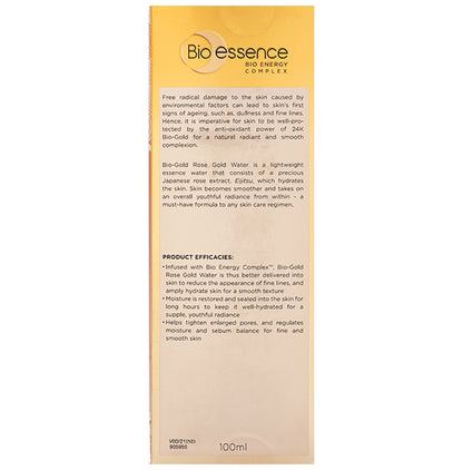 Bio essence Bio-Gold 24K Gold + Rose Rose Gold water