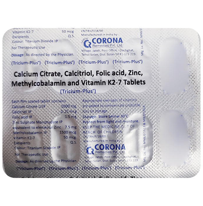 Tricium-Plus Tablet - Classic Derma