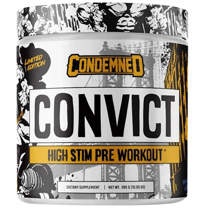 Condemned Labz Convict High Stim Pre Workout Powder Blueberry Lemonade - Classic Derma