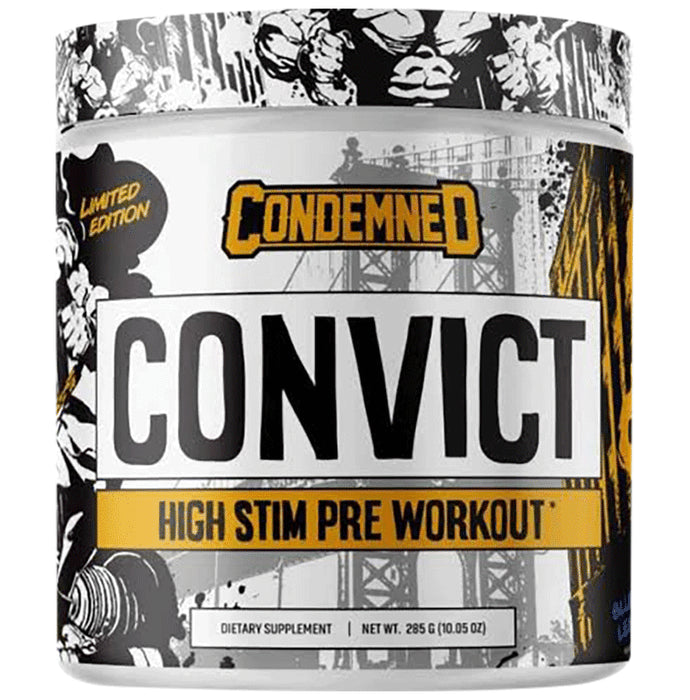 Condemned Labz Convict High Stim Pre Workout Powder Sour Gummy - Classic Derma