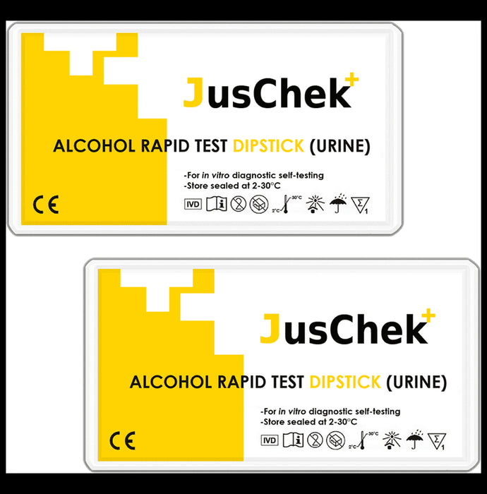 JusChek+ Alcohol Rapid Test Dipstick (Urine) - Classic Derma