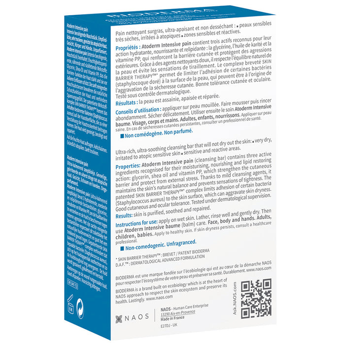 Bioderma Atoderm Intensive Pain Ultra Soothing Cleansing Bar