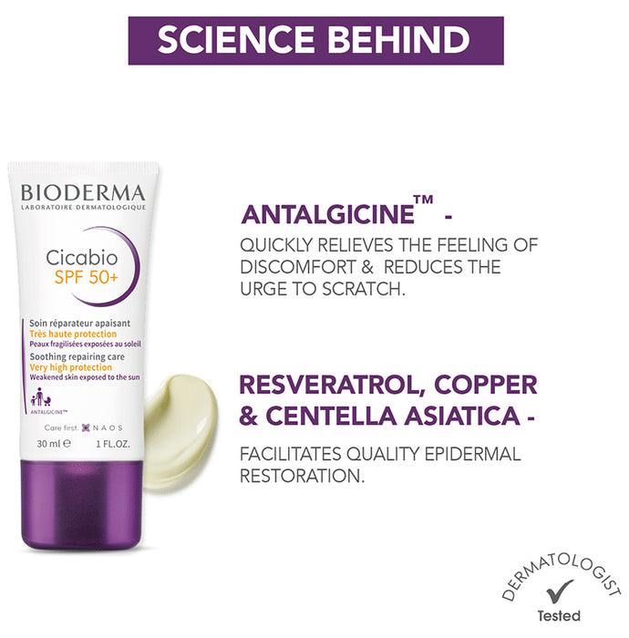 Bioderma Cicabio Soothing Repairing Care SPF 50+ Cream