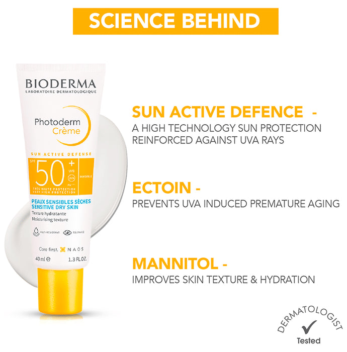 Bioderma Photoderm Creme Invisible SPF 50+ Sunscreen Cream Normal To Dry Sensitive Skin