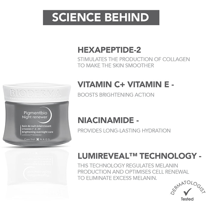Bioderma Pigmentbio Night Renewer Cream | For Dark Spots