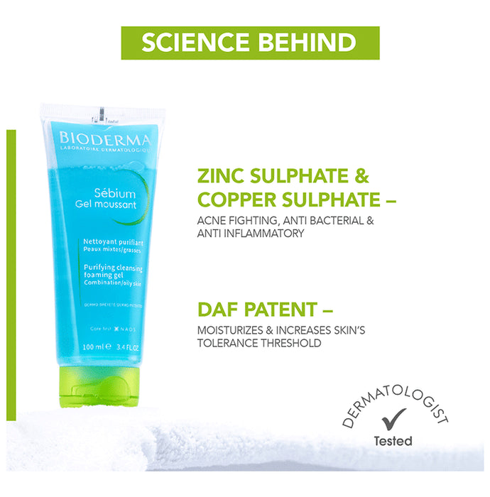 Bioderma Sebium Moussant Purifying Cleansing Foaming Gel