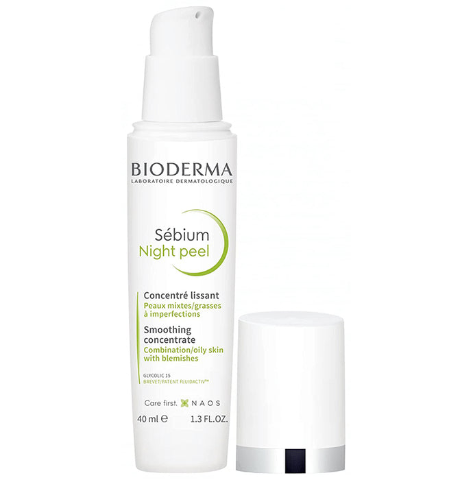 Bioderma Sebium Night Peel Smoothing Concentrate | Reduces Spots & Blemishes | For Combination/Oily Skin - Classic Derma