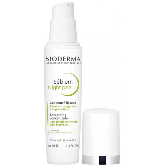 Bioderma Sebium Night Peel Smoothing Concentrate | Reduces Spots & Blemishes | For Combination/Oily Skin - Classic Derma