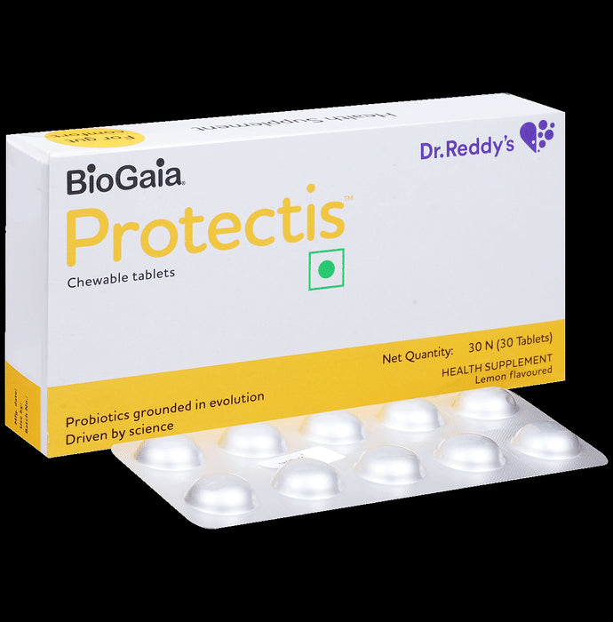 Biogaia Protectis Probiotic Chewable Tablet for Gut Health | Flavour Lemon - Classic Derma