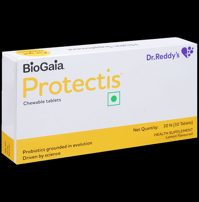 Biogaia Protectis Probiotic Chewable Tablet for Gut Health | Flavour Lemon