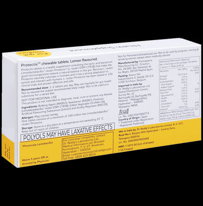 Biogaia Protectis Probiotic Chewable Tablet for Gut Health | Flavour Lemon