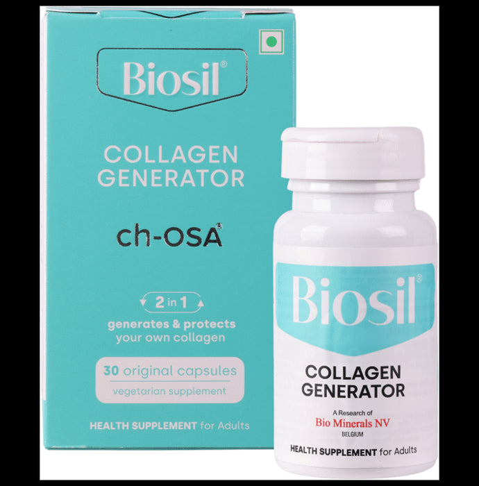Biosil Collagen Generator Veg Capsule for Hair, Skin & Nails - Classic Derma