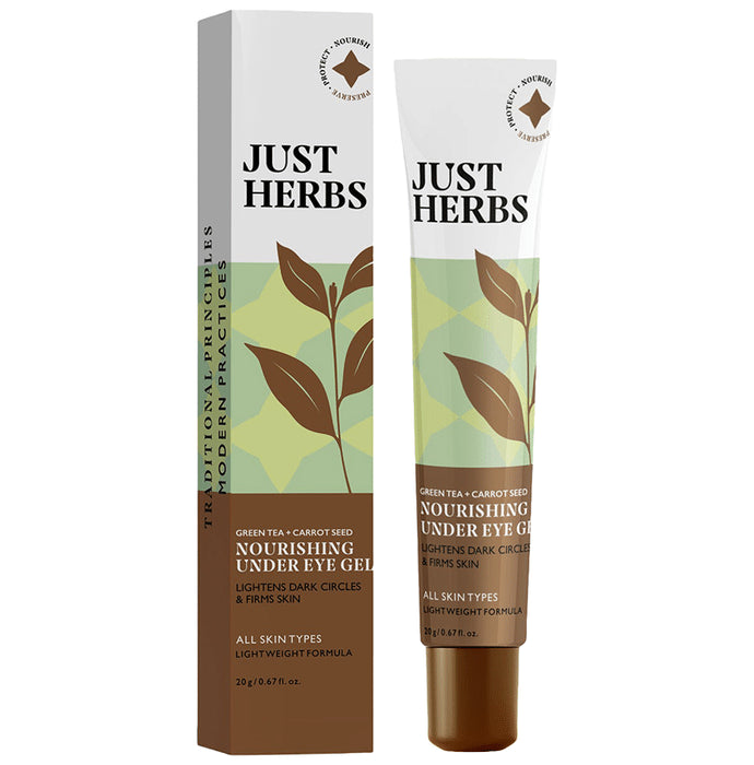 Just Herbs Nourishing Under Eye Gel Green Tea + Carrot seed - Classic Derma