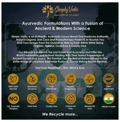 Simply Vedic Combo Pack of Soap 100gm Each ( Neem,Holy Basil, Turmeric, Coffee Bean , Activated Charcoal Eucalyptus & Charcoal Lemongrass Mint )