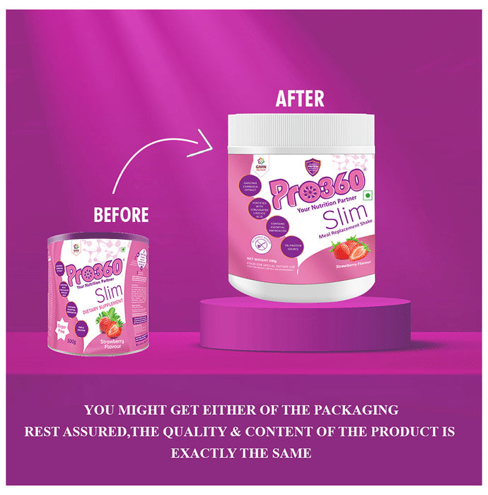 Pro360 Slim Protein with CLA & Garcinia for Nutrition | Sugar Free | Flavour Strawberry