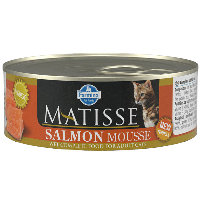Farmina Pet Foods Matisse Mousse Wet Complete Food for Adult Cats (85gm Each) Salmon - Classic Derma