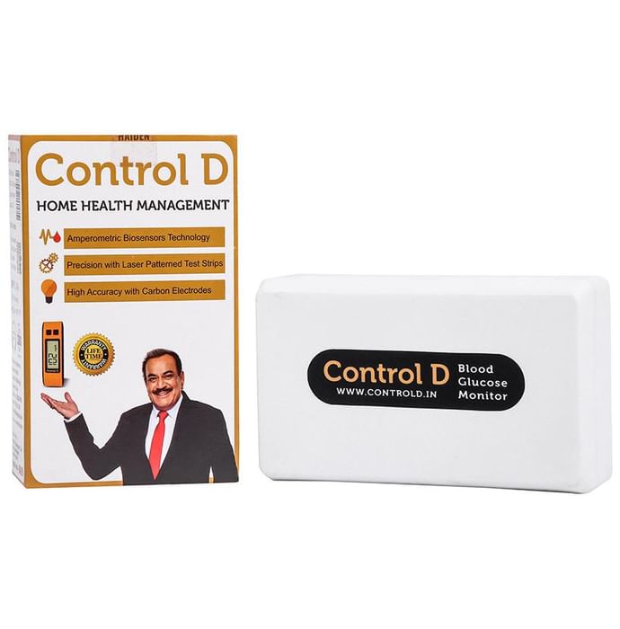 Control D Home Health Management Glucometer Blood Glucose Monitor Kit with 25 Strips Orange - Classic Derma