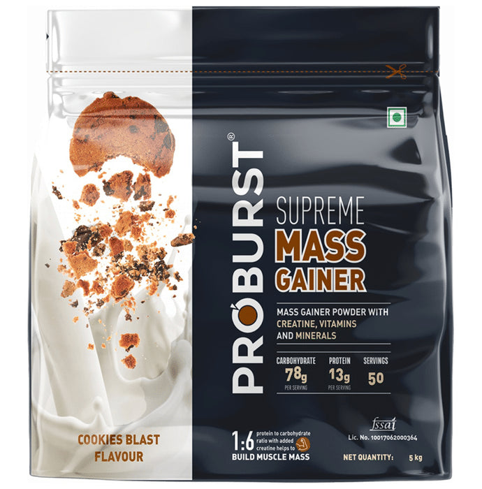 Proburst Supreme Mass Gainer Powder Chocolate Blast - Classic Derma