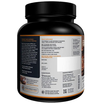 Proburst Whey Supreme Protein | With BCAAs & Glutamine for Muscle Recovery | Flavour Powder Double Chocolate