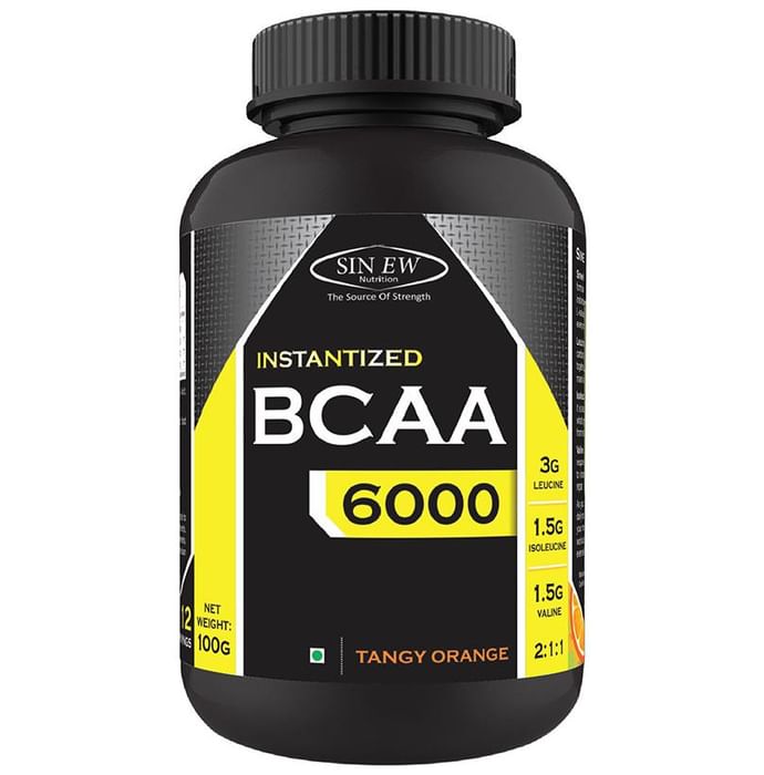 Sinew Nutrition Instantized BCAA 2:1:1 Powder Tangy Orange - Classic Derma
