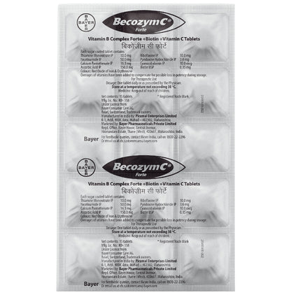 Becozym C Forte Tablet with Biotin, Vitamin C & B Complex