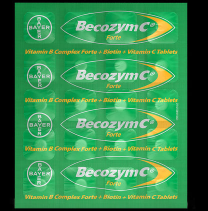 Becozym C Forte Tablet with Biotin, Vitamin C & B Complex - Classic Derma