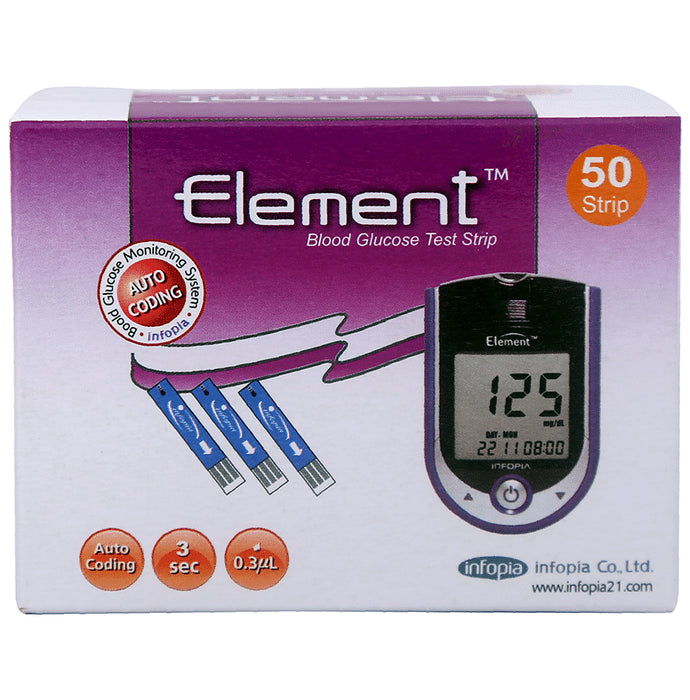 K-Life Element Blood Glucose Test Strips (Only Strips) - Classic Derma