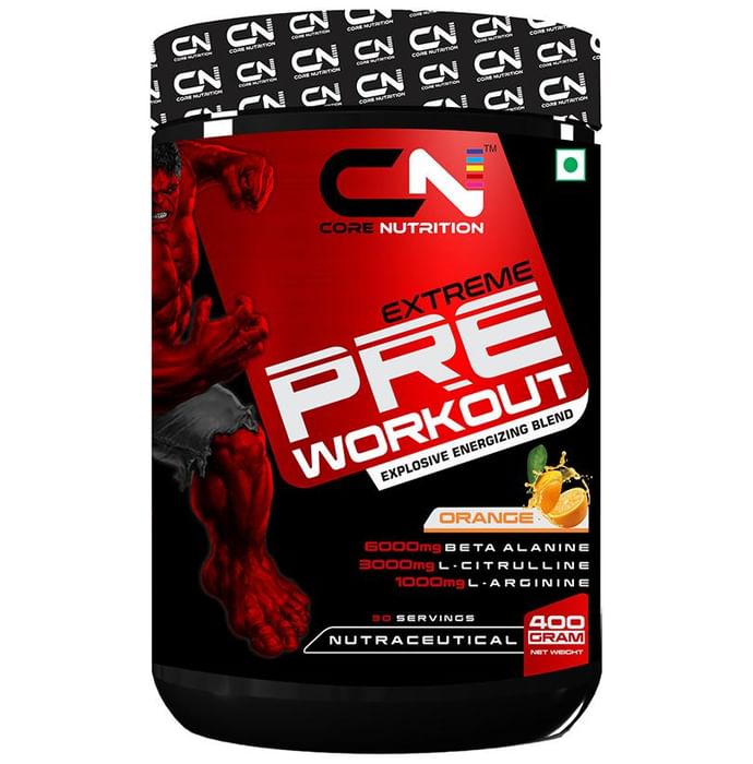 Core Nutrition Extreme Pre Workout Powder Orange - Classic Derma