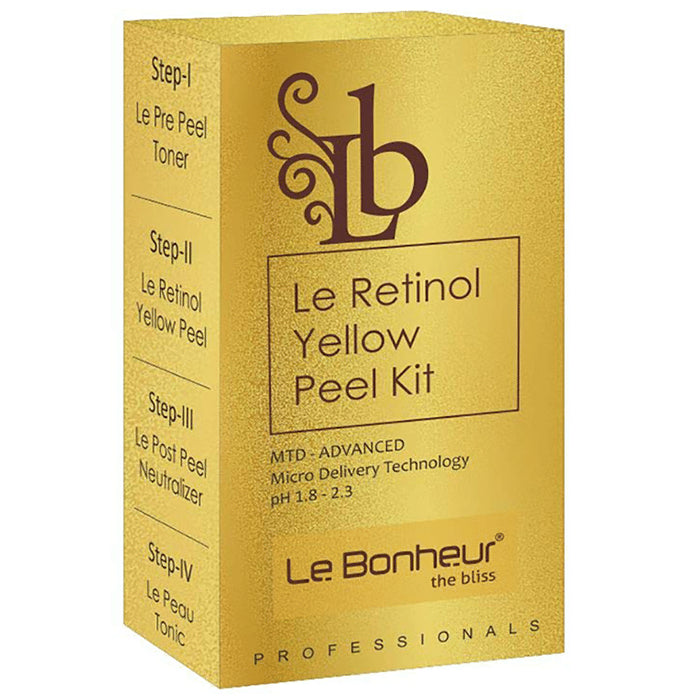 Le Bonheur Le Retinol Yellow Peel Kit with Le Perfect White Multi Care Day Cream 50gm Free - Classic Derma