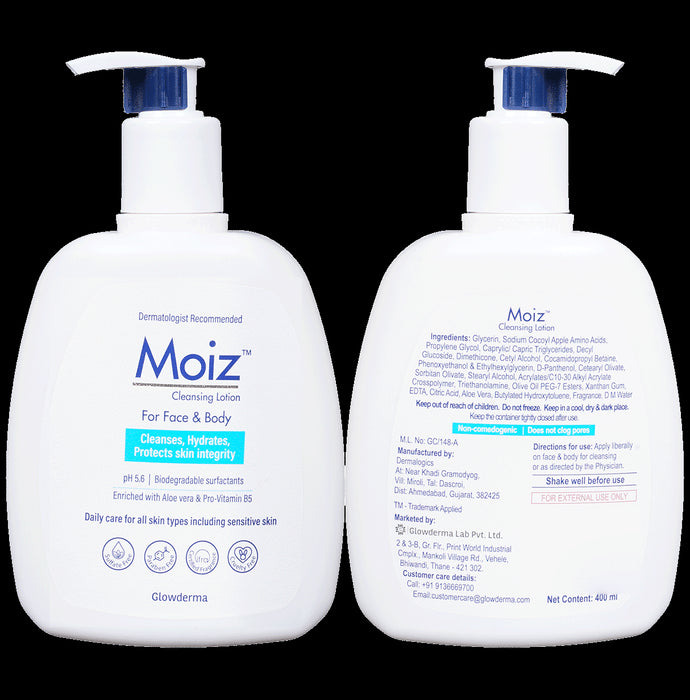 Moiz Cleansing Face & Body Lotion | Paraben & Sulphate Free - Classic Derma