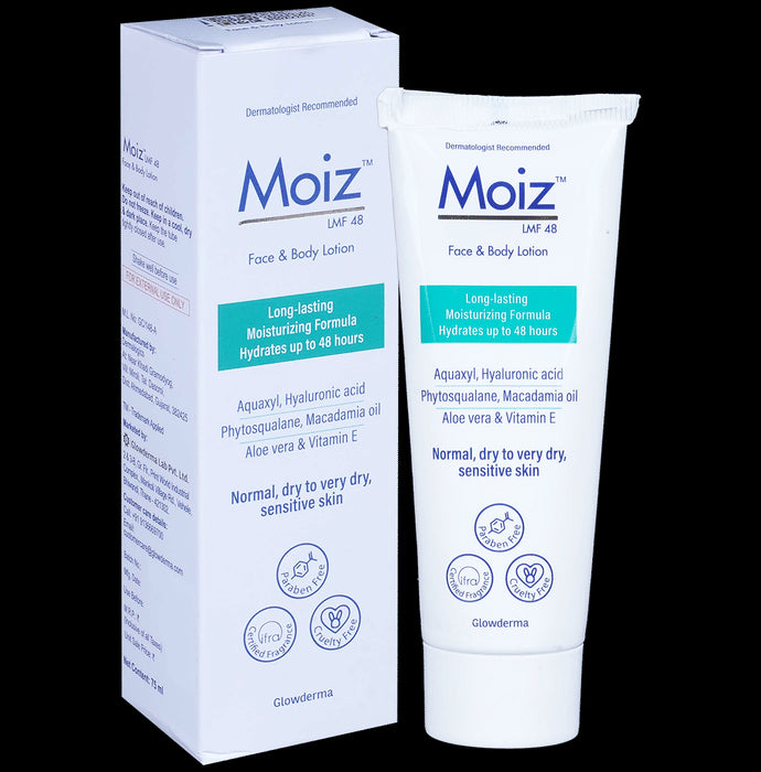 Moiz Lmf 48 Face & Body Lotion | Paraben, Fragrance & Cruelty-Free | Derma Care | For Normal, Dry to Very Dry, Sensitive Skin - Classic Derma