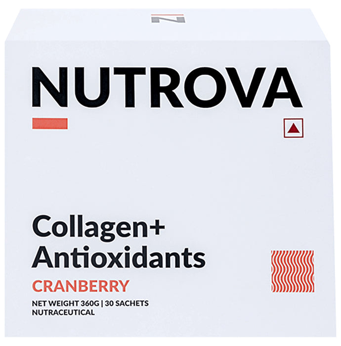 Nutrova Collagen+ Antioxidants | Flavour Cranberry (12gm Each) - Classic Derma